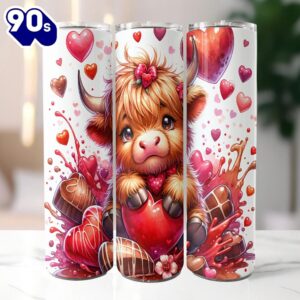 Cute Highland Cow Valentine Chocolate…