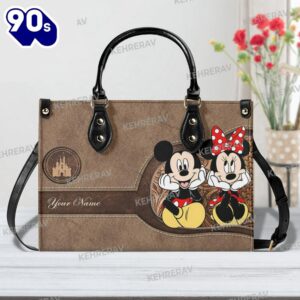 Cute Mickey minnie Leather Handbag