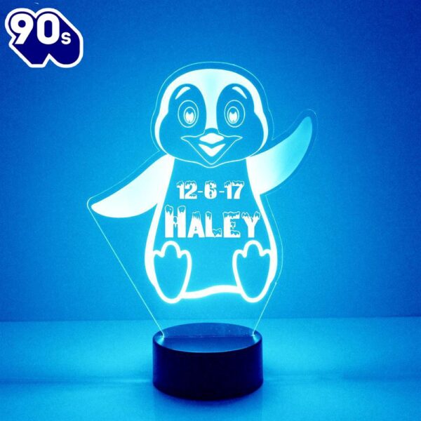 Cute Penguin Night Light Personalized Free Led Night Lamp  Gift Christmas