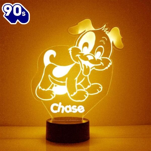 Cute Puppy Night Light Personalized Free Led Night Lamp  Gift Christmas