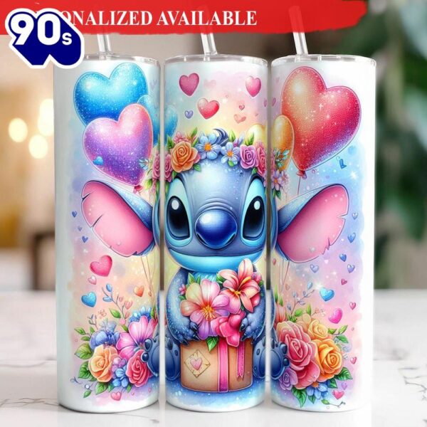 Cute Stitch Valentine 20oz Tumbler