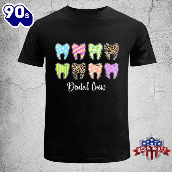 Cute Teeth Leopard Dental Crew Christians Cute Easter Shirt