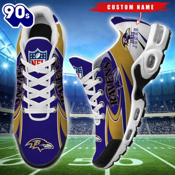 Cutsom Name NFL Baltimore Ravens Football Team TN Shoes Gift Xmas