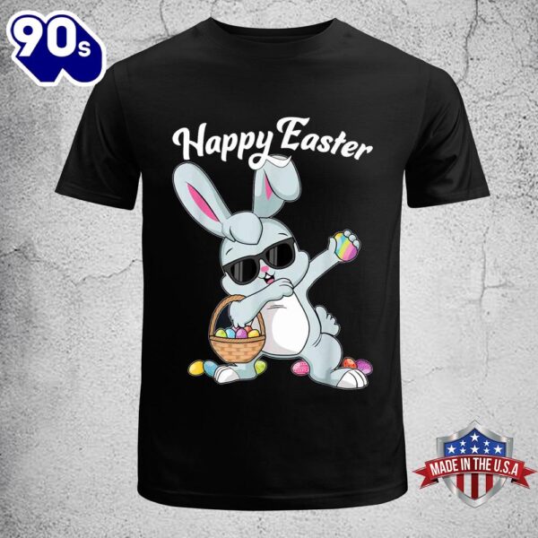 Dabbing Rabbit Happy Easter Day Eggs Dab Boys Girls Kids Shirt, Easter Gift Ideas For Kids