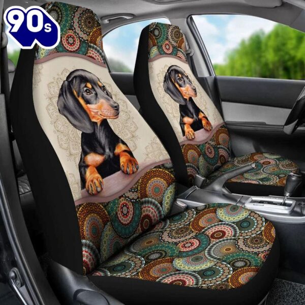 Dachshund Mandala Car Seat Covers