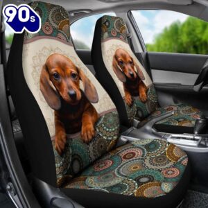 Dachshund Mandala Custom Car Seat…