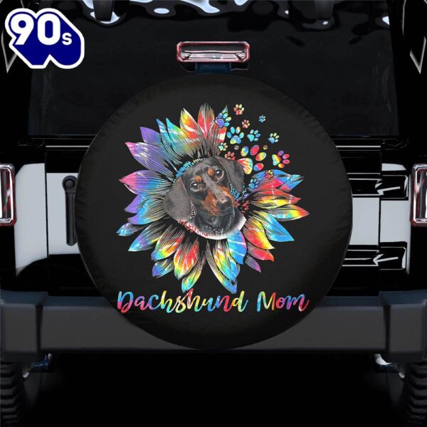 Dachshund Mom Tie Dye Spare Tire Cover Gift For Campers