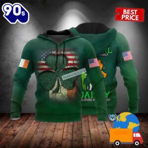 Daddy St Patrick Day Shamrock Green 3D Pattern Hoodie 2025