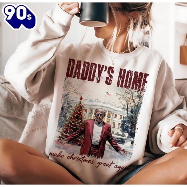 Daddy’s Home White House Pink Trump 2024, Maga Supporter Election 2024 Shirt