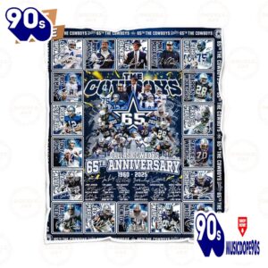 Dallas Cowboys 65th Anniversary 1960 – 2025 Fleece Blanket