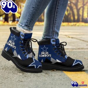 Dallas Cowboys All Season Boots Casual Shoes Vegan Leather Custom Boot Shoes