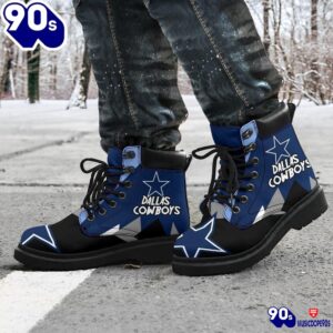 Dallas Cowboys All Season Boots Casual Shoes Vegan Leather Custom Boot Shoes