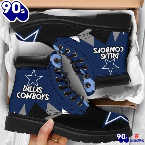 Dallas Cowboys All Season Boots  Casual Shoes  Vegan Leather Custom Boot Shoes