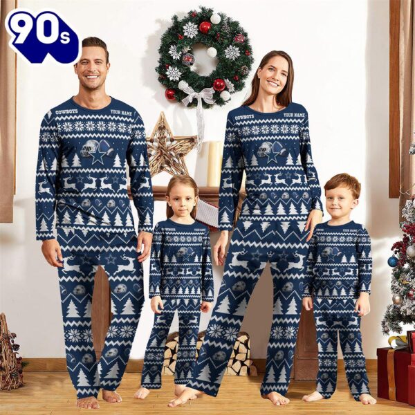 NFL Family Pajama Set,  Dallas Cowboys Christmas NFL Custom Family Pajamas