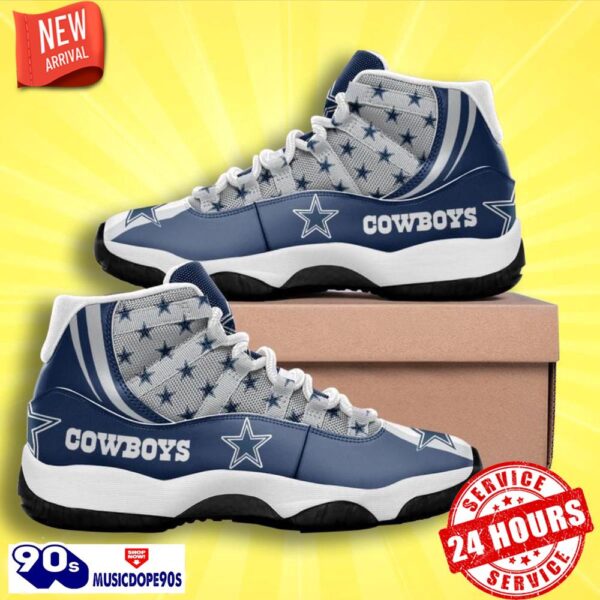 Dallas Cowboys Football Team Air Jordan 11 Best Sneakers For Men Women Fans