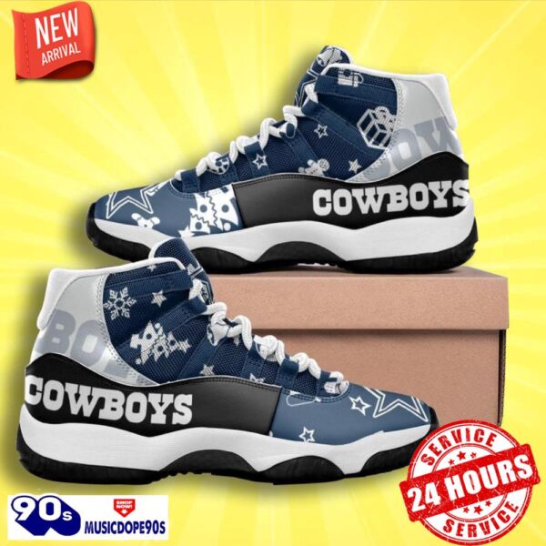 Dallas Cowboys Football Team Air Jordan 11 Style Sneakers For Men Women Fans