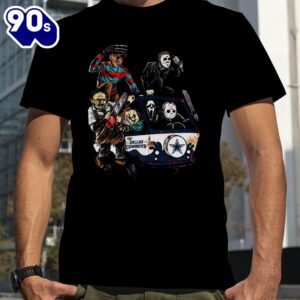 Dallas Cowboys Horror Movies Characters Halloween 2024 Shirts