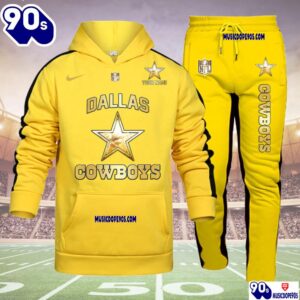 Dallas Cowboys NFL 32 Teams Personlized Golden Logo Hoodie Set