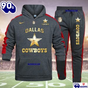 Dallas Cowboys NFL 32 Teams Personlized Golden Logo Hoodie Set