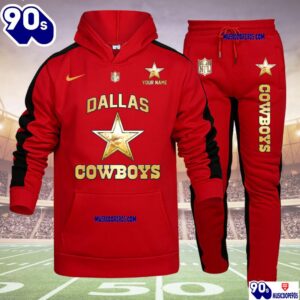 Dallas Cowboys NFL 32 Teams Personlized Golden Logo Hoodie Set