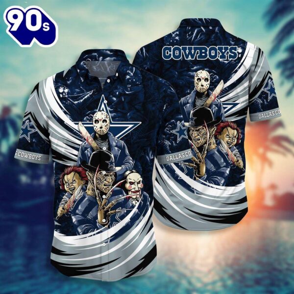 Dallas Cowboys NFL  Halloween Horror Movies Hawaiian Shirts