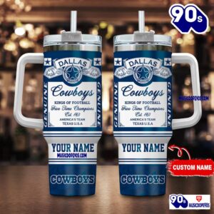 Dallas Cowboys Nfl Kings Of Football Personalized Tumbler 40oz