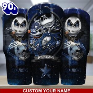 Dallas Cowboys NFL-Custom Tumbler Jack The Nightmare Before Christmas