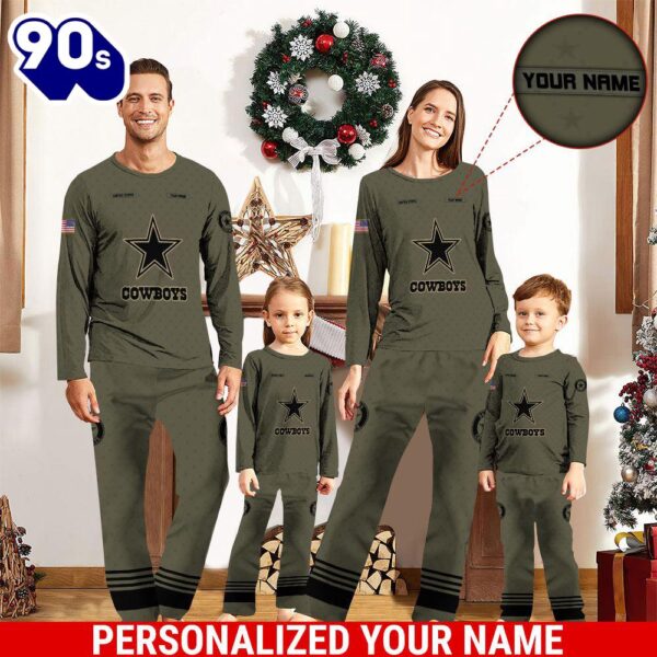 NFL Family Pajama Set,  Dallas Cowboys Pajamas Sport Pajamas Personalized Your Name NFL Pajamas