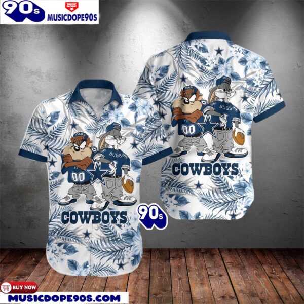 Dallas Cowboys Taz And Bugs NFL Teams Hawaiian Shirt