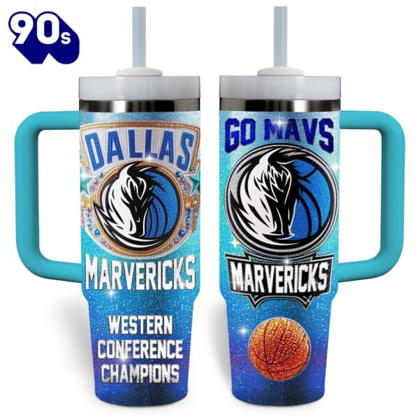 Dallas Marvericks NBA Custom Stanley Quencher 40oz Stainless Steel Tumbler With Handle