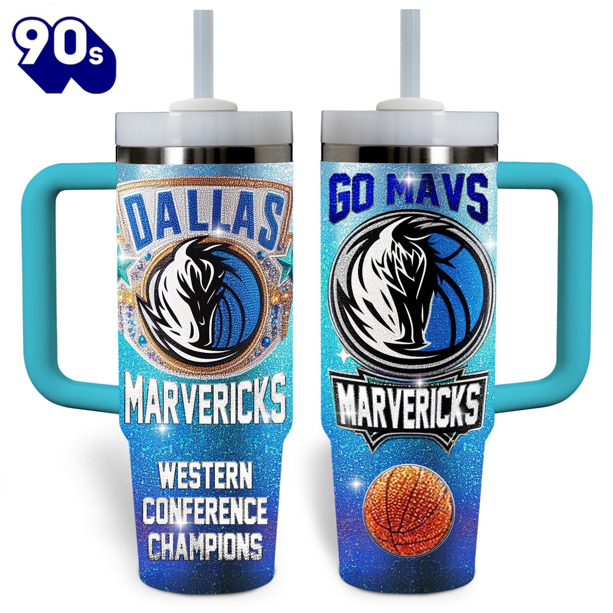 Dallas Marvericks NBA Custom Stanley Quencher 40oz Stainless Steel Tumbler With Handle Dallas Marvericks NBA Custom Stanley Quencher 40oz Stainless Steel Tumbler With Handle