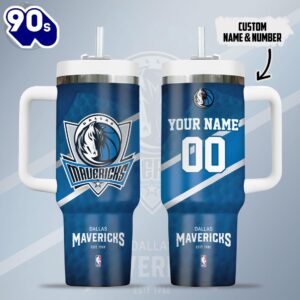 Dallas Mavericks NBA Custom Stanley Quencher 40oz Stainless Steel