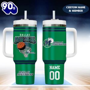 Dallas Mavericks NBA Custom Stanley Quencher 40oz Stainless Steel Tumbler