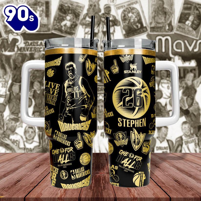 Dallas Mavericks NBA Custom Stanley Quencher 40oz Stainless Steel Tumbler With Handle 2 Dallas Mavericks NBA Custom Stanley Quencher 40oz Stainless Steel Tumbler With Handle 2