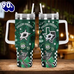 Dallas Stars NHL Custom Stanley Quencher 40oz Stainless Steel Tumbler With Handle  – NHL Tumbler 40oz