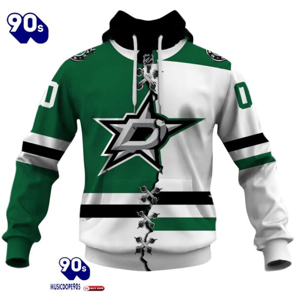 Dallas Stars Personalized NHL Mix Jersey Hoodie Set