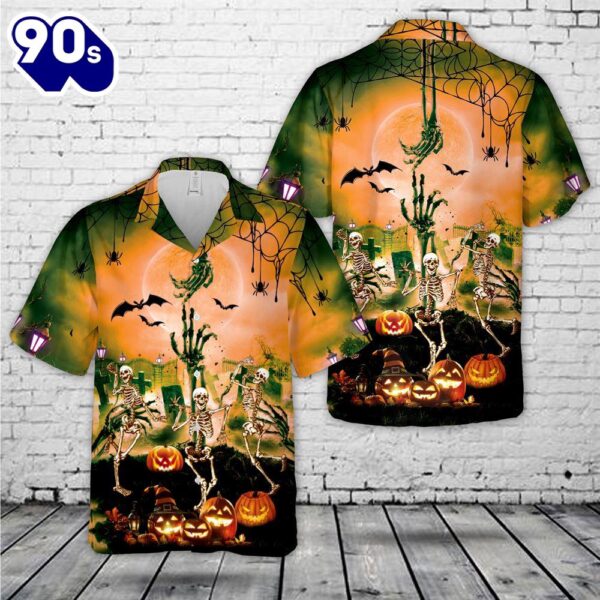 Dancing Skeletons Halloween Hawaiian Shirt