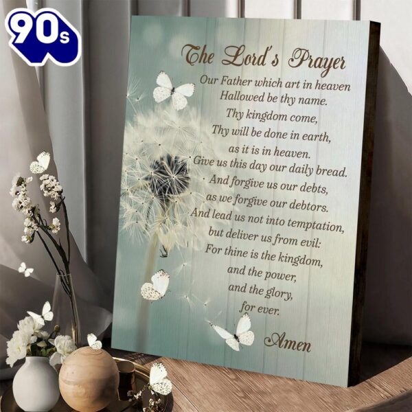 Dandelion The Lords Prayer Wall Art Canvas Christian Poster To Print