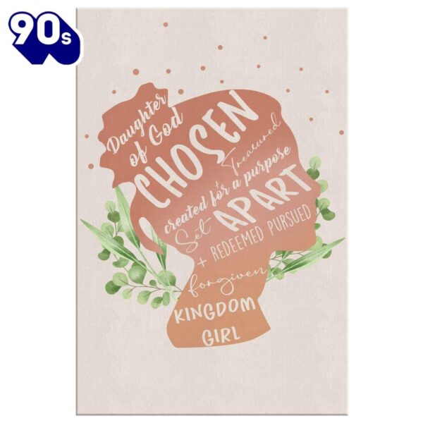 Daughter Of God Chosen And Treasured Canvas Wall Art Prints   Poster Gift Christmas