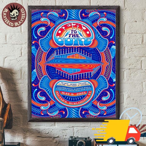 Dead To The Core Poster For Show In Burlington Vermont At Nectar’s On May 9 2025 Celebrating Barton Hall Cornell Frm May 8th 1977 Canvas