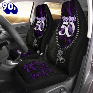 Deep Purple 2PCS Car Seat Cover For Fans