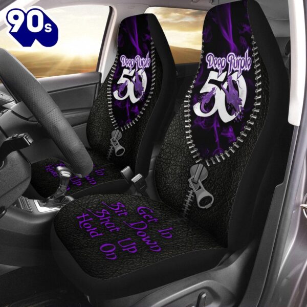 Deep Purple 2PCS Car Seat Cover For Fans