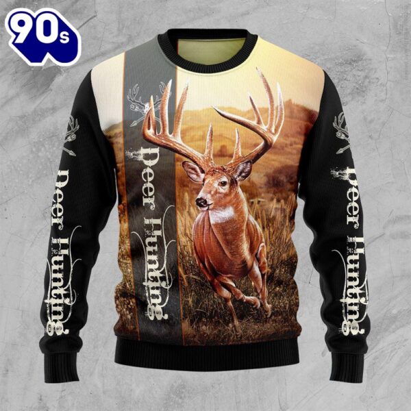 Christmas 2024  Deer Hunting Ugly Christmas Sweater