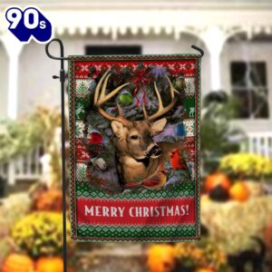 Deer Merry Christmas Garden FlagXmas,…