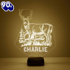 Deer Night Light Personalized Free Led Night Lamp  Gift Christmas