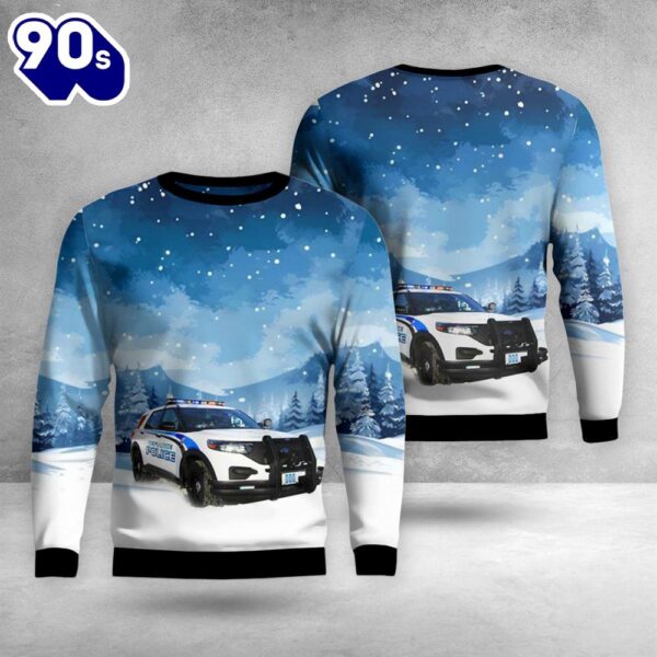 Defiance,Ohio Police Department 2020-21 Ford Police Interceptor Utility Christmas Aop Sweater