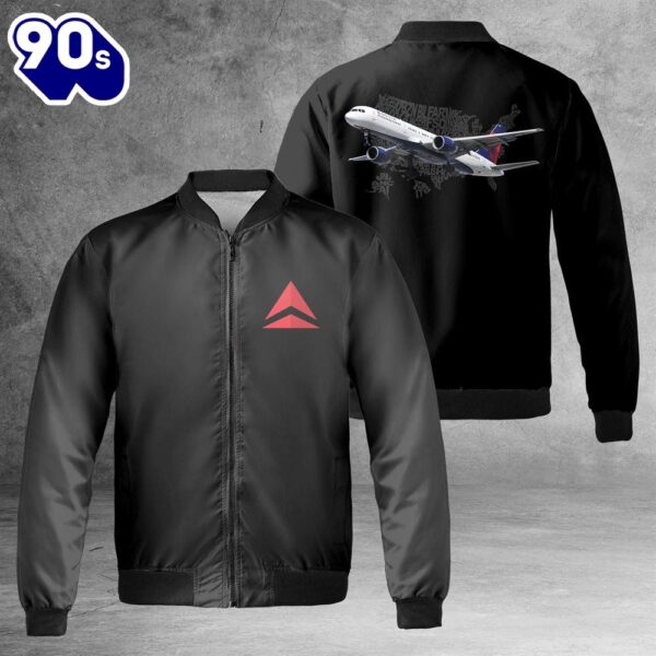 Delta Air Lines Boeing 757-232 AOP Fleece Bomber Jacket