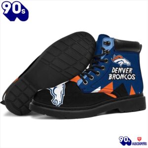 Denver Broncos All Season Boots Casual Shoes Vegan Leather Custom Boot Shoes