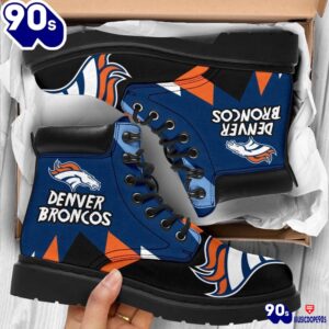 Denver Broncos All Season Boots Casual Shoes Vegan Leather Custom Boot Shoes