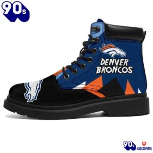 Denver Broncos All Season Boots Casual Shoes Vegan Leather Custom Boot Shoes